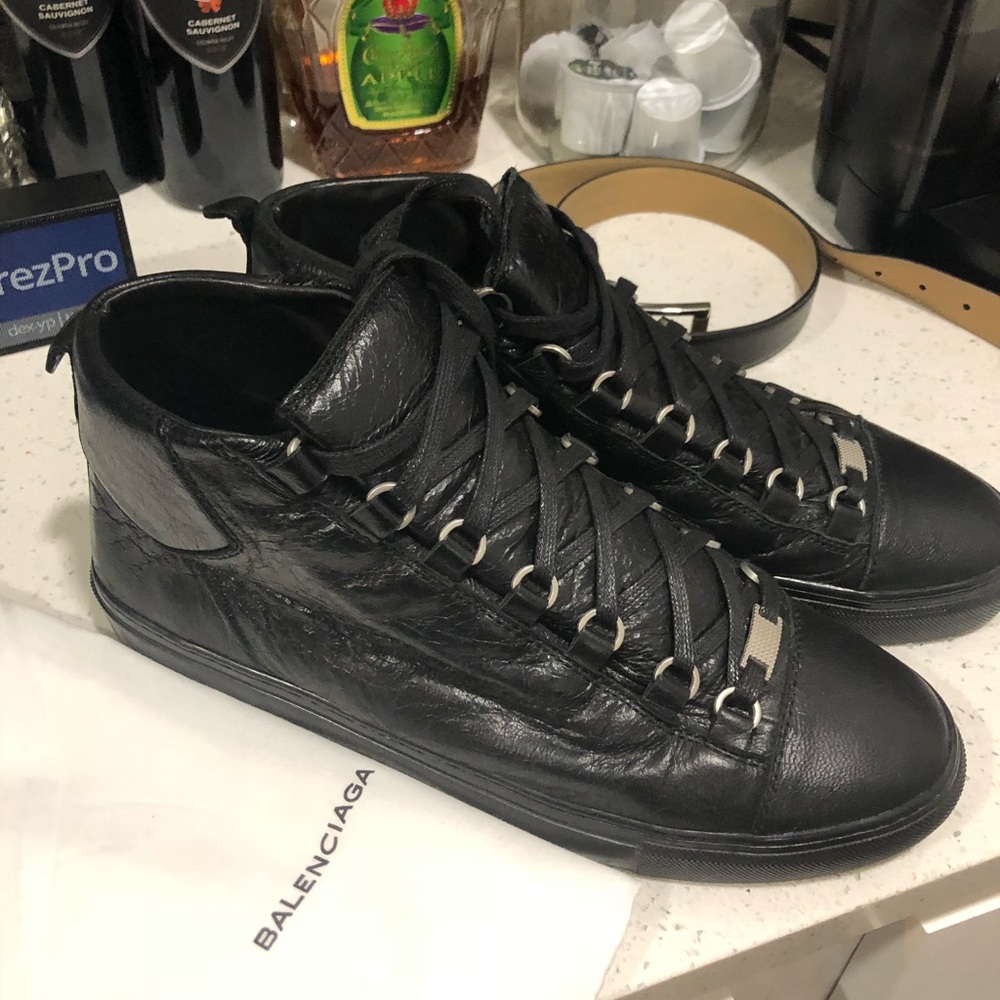 Black Balenciaga Arena High Top sz 12